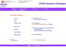 Tablet Screenshot of lib.cpce-polyu.edu.hk